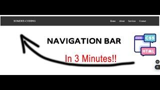 Create a Navigation Bar in Just 3 Minutes! | HTML + CSS