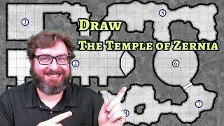 How to Draw The Temple of Zernia - D&D Encounter Maps Using GIMP