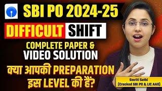 SBI PO 2024 Difficult Shift Reasoning Paper | Complete SBI PO Mock With Video Solution| Smriti Sethi