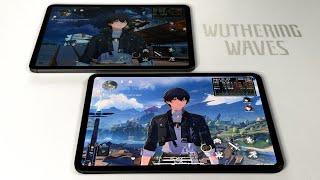 iPad Pro M4 vs. iPad M2: Wuthering Waves FPS Gaming Test with Metal Performance HUD.
