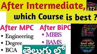 After inter MPC| which course is best| what after intermediate | Job offers after intermediate