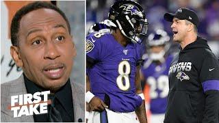 FIRST TAKE | "Ravens are in Trouble!" - Stephen A. DESTROYs Lamar & Harbaugh after being down 0-2