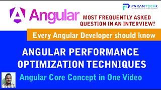 #Angular Optimization Techniques | How to optimize #Angular performance?#angular Interview Questions