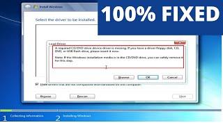 FIXED-A required CD/DVD driver device driver is missing WINDOWS 7. If you have a driver floppy disk