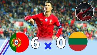 Portugal 6 × 0 Lithuania (C. Ronaldo Hat Trick) EURO Qualify 2019 Extended Highlight and Goals