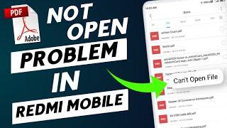 Redmi Mobile Me PDF Can't Open Problem Ko Kaise Solve Kare | PDF Not open Problem Solved