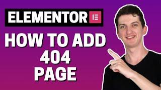How To Add 404 Page In Elementor