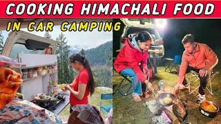 457 / Car Camping me bnayi Himachali dish, Kachoriyan | GROUP CAMPING in Himachal