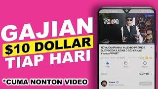 DAPAT $10 KERJA NONTON VIDEO, KERJA ONLINE TANPA MODAL LEWAT HP - Cara Dapat Uang Dari Internet