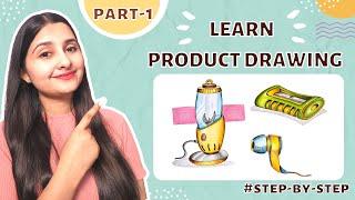 LEARN STEP BY STEP PRODUCT DRAWING WITH ARTISTIC ZONE | NIFT NID PREPARATIONS 2023
