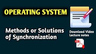 3.7 Solutions of Synchronization