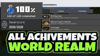 Minecraft Achievement World Realm Code New 1.19 Join For Free Achievements & Trophies Fast Bedrock