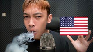 ASMR Smoking And Mouth Sounds In USA 