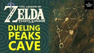 Dueling Peaks Cave Puzzle in Zelda Tears of Kingdom - Triangle Diagram Puzzle Solution