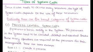 06- Types Of System Calls In Operating System In HINDI | Types Of System Calls In HINDI