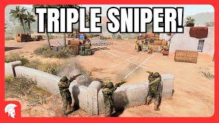 TRIPLE SNIPER RAMPAGE! - 4vs4 - US Forces - Company of Heroes 3