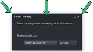 Fix steam is having trouble connecting to the steam servers