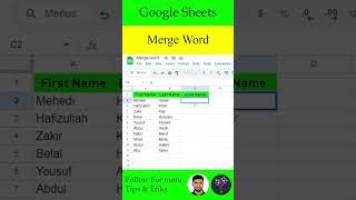 Google Sheets Merge Word Tricks