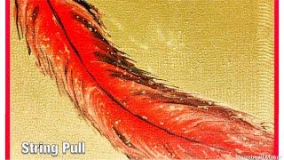 (171) How to String Pull a Feather acrylic paint pouring