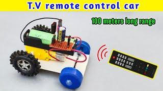 How To Make T.V Remote Control Car Using IR receiver | IR receiver car