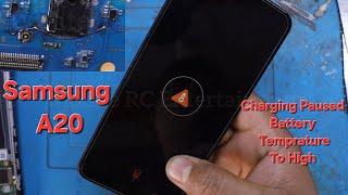 Samsung A20 Charging Paused Battery Temprature To High | Samsung A20 Charging Problem Solution