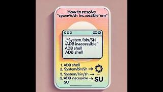 How to Resolve ADB Inaccessibility Due to '/system/bin/sh' Error