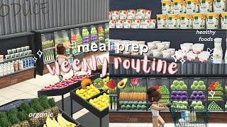   my MEAL PREP routine: productive vlog | bloxburg roleplay 