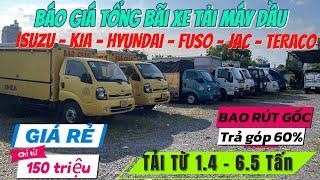 BÁO GIÁ TỔNG BÃI XE TẢI CŨ MÁY DẦU TẠI TP.HCM | TẢI 1T4 - 6T5 | XE TẢI KIA - HYUNDAI - ISUZU - FUSO