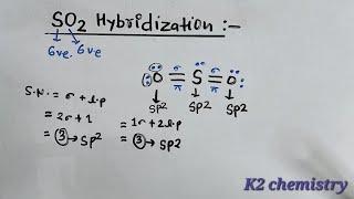 SO2 hybridization l  how to find hybridization in so2 molecule ( Sulphur dioxide)