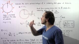 Electric Potential due to Conducting Solid Sphere