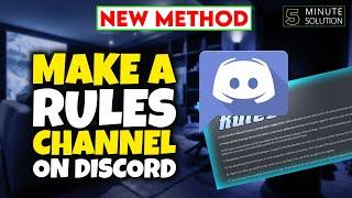 How To Make A Rules Channel On Discord 2024