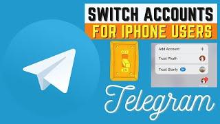 How to add and switch account on telegram app iPhone @instagram