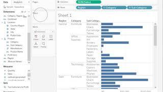 How to repeat row headers on each row of a view using INDEX() in Tableau Desktop