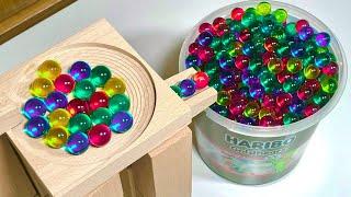 Marble Run ASMR Race  HABA Slope & Dump Truck Excavator Ambulance Forklift Garbage Truck Tractors