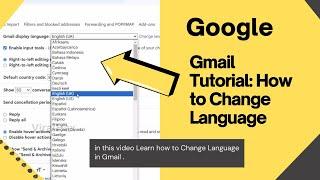 How to Change Language in Gmail Account | Gmail Language Change