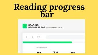 How to add Reading progress bar in your WordPress blog