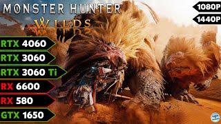 Monster Hunter Wilds Beta : Testing RTX 4060, RTX 3060, RTX 3060 Ti, RX 6600, RX 580, GTX 1650