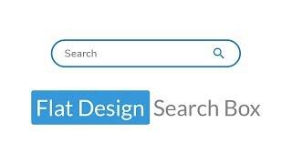 How to make a flat design search box | HTML & CSS