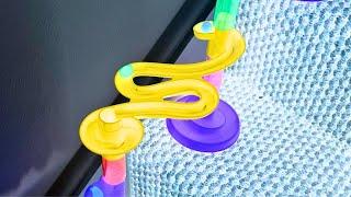 SPECIAL GLOWING MARBLE RUN  ASMR & ASN SENSORY VIDEO  AWESOME COLOURS & HEALING SOUND #4k