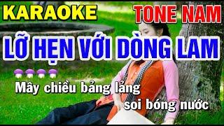 LỠ HẸN VỚI DÒNG LAM Karaoke Tone Nam | Mạnh Hùng Karaoke