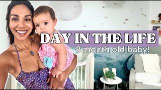 REALISTIC DAY IN THE LIFE WITH AN 8 MONTH OLD BABY | Full Day Routine + Meals