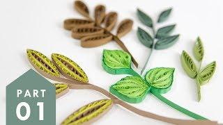 10 Paper Quilling Leaves-Part 1 | Art & Craft Tutorials by HandiWorks