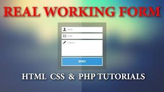 Create Real Working Contact Form Using HTML, CSS, PHP