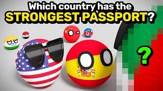 COUNTRIES SCALED BY PASSPORT POWER | Countryballs Animation