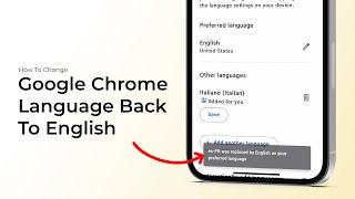 How To Change Google Chrome Language Back To English?