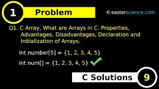 Arrays in C. Properties, Advantages, Disadvantages, Declaration and Initialization of Arrays