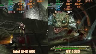 pcsx2 God of war Test j4105 + UHD 600 y GT 1030