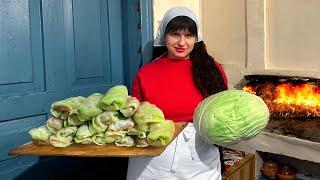 Beauty Cooks Ukrainian National Dish - Golubtsy! Stuffed Cabbage with Beef and Rice