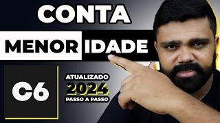 ABRINDO CONTA C6 BANK MENOR DE IDADE,  CONTA DIGITAL C6 YELLOW PARA CRIANÇAS E JOVENS menos 18.