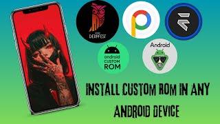  How To Install Custom Rom In Any Android Phone Without Pc !! Install Latest Android 14 & 15  